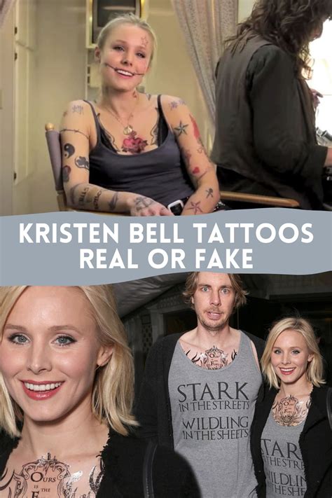 are kristen bell tattoos fake